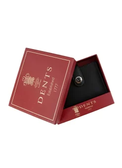 Men's Smooth Nappa Leather Business Card Holder With RFID Blocking And Tab -Fashion Accessories Shop 23 5552 Black Slate 6