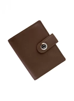 Men's Smooth Nappa Leather Business Card Holder With RFID Blocking And Tab -Fashion Accessories Shop 23 5552 English Tan Olive