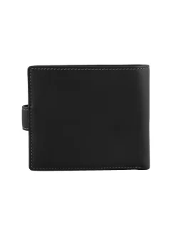 Men's Smooth Nappa Leather Bifold Wallet With RFID Blocking And Coin Purse -Fashion Accessories Shop 23 5553 Black Slate 3
