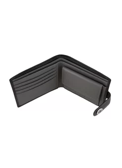 Men's Smooth Nappa Leather Bifold Wallet With RFID Blocking And Coin Purse -Fashion Accessories Shop 23 5553 Black Slate 4