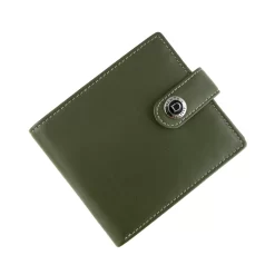 Men's Smooth Nappa Leather Bifold Wallet With RFID Blocking And Coin Purse -Fashion Accessories Shop 23 5553 Olive English Tan 5