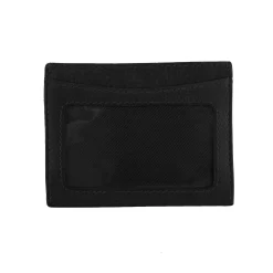 Men's Pebble Grain Leather Card Holder With RFID Blocking And Window Pocket -Fashion Accessories Shop 23 5555 Black 2
