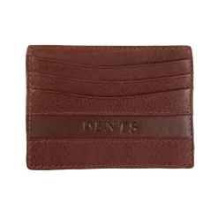 Men's Pebble Grain Leather Card Holder With RFID Blocking And Window Pocket