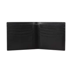 Men's Pebble Grain Leather Bifold Wallet With RFID Blocking -Fashion Accessories Shop 23 5556 Black 3