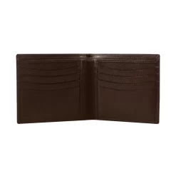 Men's Pebble Grain Leather Bifold Wallet With RFID Blocking -Fashion Accessories Shop 23 5556 Dark Tan 3