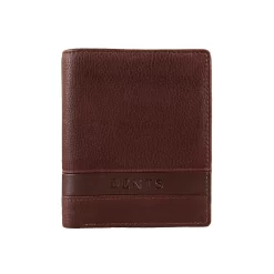 Men's Pebble Grain Leather Bifold Wallet With RFID Blocking And Zipped Pocket