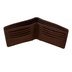 Men's Two-Colour Pebble Grain Leather Bifold Wallet With RFID Blocking -Fashion Accessories Shop 23 5560 Dark Tan 3