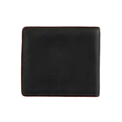 Men's Two-Colour Pebble Grain Leather Bifold Wallet With RFID Blocking And Coin Purse -Fashion Accessories Shop 23 5561 Black 2
