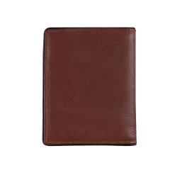 Men's Two-Colour Pebble Grain Leather Business Card Holder With RFID Blocking -Fashion Accessories Shop 23 5562 Dark Tan 2