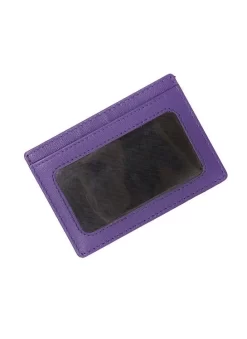Men's Smooth Nappa Leather Card Holder With RFID Blocking And Window Pocket -Fashion Accessories Shop 235525 20amethyst 202