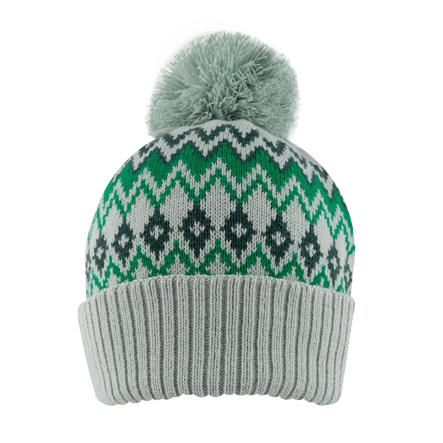 Women’s Jacquard Fair Isle Knitted Bobble Hat 5 Women’s Jacquard Fair Isle Knitted Bobble Hat - Image 5