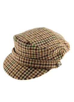 Women's Abraham Moon Dogtooth Tweed Fisherman Cap