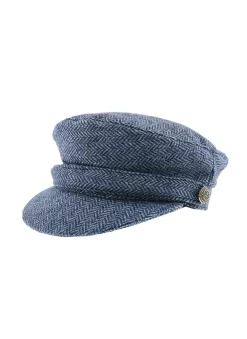 Women's Abraham Moon Herringbone Tweed Fisherman Cap