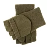 Men's Fingerless Knitted Shooting Gloves With Mitten Flap