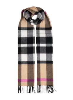 Heritage Plaid Check Cashmere Scarf With Tassels