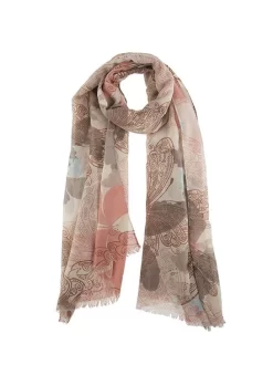 Women's Large Butterfly Print Lightweight Scarf