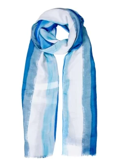 Women's Tonal Stripe Lightweight Scarf 8 Women's Tonal Stripe Lightweight Scarf -Fashion Accessories Shop 4 2583 Blue