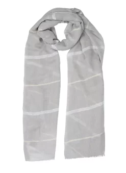 Women's Metallic Stripe Lightweight Scarf
