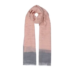 Women's Stripe Lightweight Scarf With Colour Block Ends