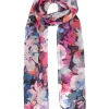 Women's Bold Floral Print Lightweight Scarf