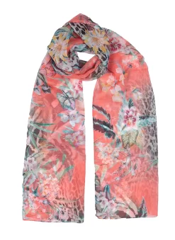 Women's Floral And Animal Print Lightweight Scarf