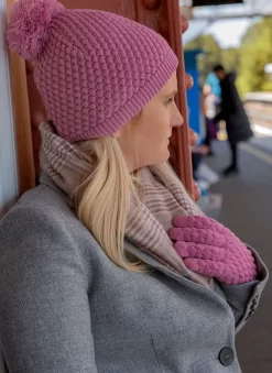 Women's Plaid Check Knitted Scarf -Fashion Accessories Shop 4 2606 Pink 2137d7f5 eb81 4578 a31e a1fa96d008c7