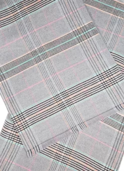 Women's Plaid Check Knitted Scarf -Fashion Accessories Shop 4 2606 20grey d315c9d6 0a76 4de2 8405 376381b69608