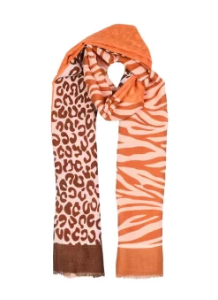 Women’s Leopard And Zebra Print Lightweight Scarf 12 Women’s Leopard And Zebra Print Lightweight Scarf -Fashion Accessories Shop 4 2618Orange