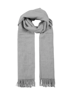 Women’s Plain Marl Scarf With Tassels -Fashion Accessories Shop 4 2642 Grey