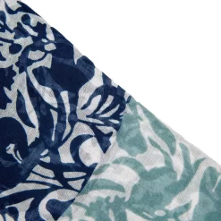 Women’s Floral Pattern Lightweight Scarf With Contrasting Ends -Fashion Accessories Shop 4 2651 NAVY 1