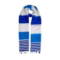 Women’s Two Stripe Pattern Lightweight Scarf With Tassels -Fashion Accessories Shop 4 2654 Royal