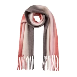 Women’s Stripe Blanket Scarf With Tassels -Fashion Accessories Shop 4 2659 Candy Floss Charcoal
