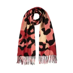 Womenâs Colourful Leopard Print Scarf With Tassels