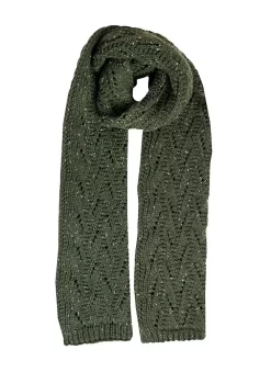 Women's Lace Knitted Scarf -Fashion Accessories Shop 4 2763 Olive 2