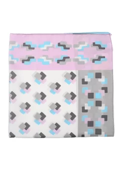 Women's Geometric Cube Print Square Scarf -Fashion Accessories Shop 4 2800SkyC