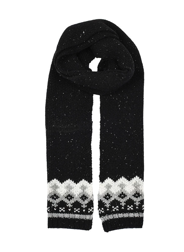 Women’s Jacquard Fair Isle Knitted Scarf With Marl Yarn 6 Women’s Jacquard Fair Isle Knitted Scarf With Marl Yarn - Image 6