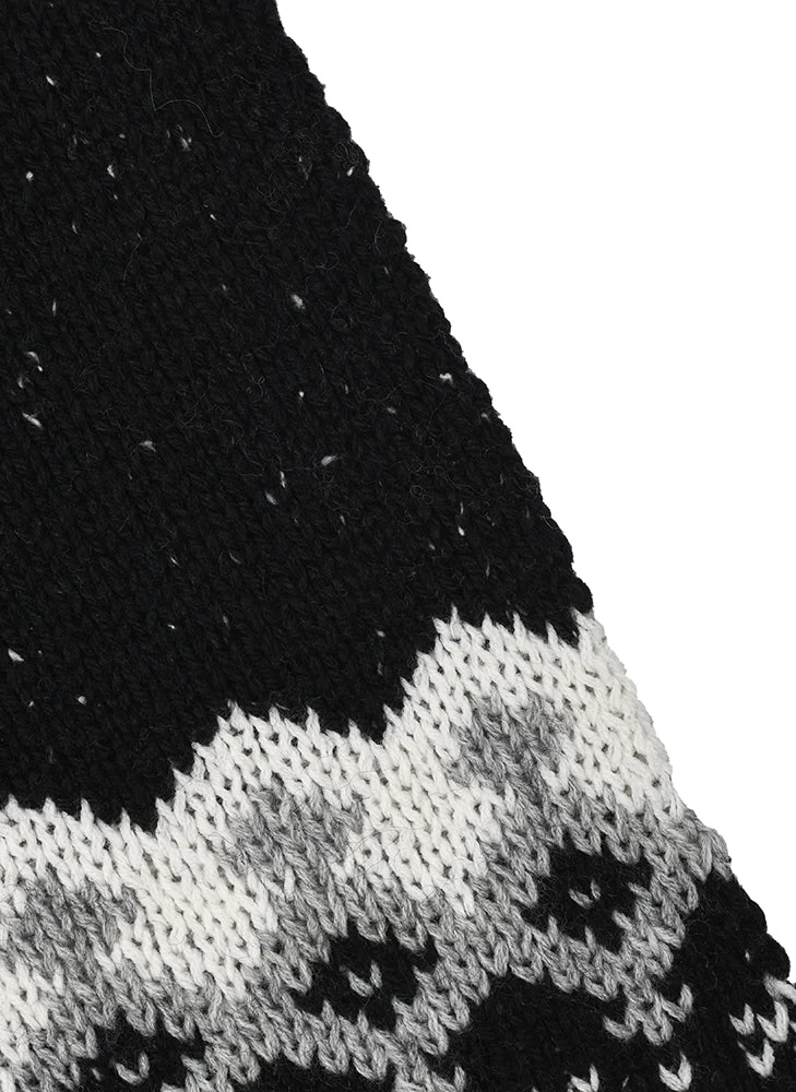 Women’s Jacquard Fair Isle Knitted Scarf With Marl Yarn 7 Women’s Jacquard Fair Isle Knitted Scarf With Marl Yarn - Image 7