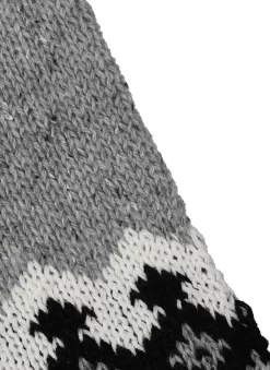 Women’s Jacquard Fair Isle Knitted Scarf With Marl Yarn 11 Women’s Jacquard Fair Isle Knitted Scarf With Marl Yarn -Fashion Accessories Shop 4 2848DoveGrey