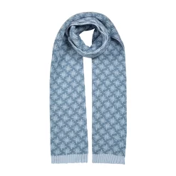 Womenâs Jacquard Knitted Scarf With Reversible Hash Symbol Pattern