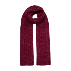 Women’s Cable Knit Scarf With Marl Yarn