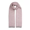 Women’s Jacquard Knitted Scarf With Dogtooth Pattern
