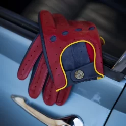 Men’s Touchscreen Three-Colour Leather Driving Gloves -Fashion Accessories Shop 5 0010RedInstagram1