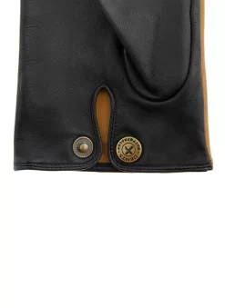 Men's The Suited Racer Touchscreen Three-Point Leather Gloves -Fashion Accessories Shop 5 1002 black cork 5