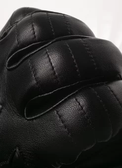 Men's The Suited Racer Cashmere-Lined Leather Driving Gloves -Fashion Accessories Shop 5 1003 black close up 3