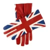 Men's Silk-Lined Leather Gloves With Union Jack Design