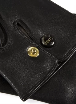 Men's Three-Point Wool-Lined Leather Officer's Gloves -Fashion Accessories Shop 5 1510 20black 201