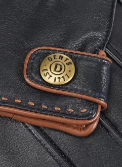 Men's Three-Point Lambswool-Lined Leather Gloves With Stud Tab -Fashion Accessories Shop 5 1525 20navy 20cognac 203 24140ca4 1aa6 4c7f a02b 3d55059ae0c8