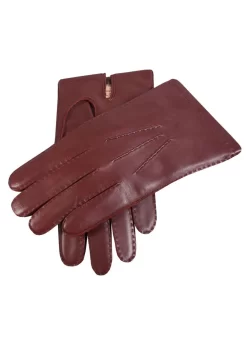 Men's Handsewn Three-Point Cashmere-Lined Leather Gloves -Fashion Accessories Shop 5 1542EnglishTan
