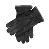 Men’s Three-Point Cashmere-Lined Deerskin Leather Gloves With Cashmere Cuffs