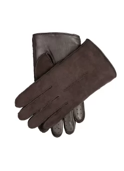 Men’s Touchscreen Single-Point Leather And Sheepskin Gloves -Fashion Accessories Shop 5 1565 Brown